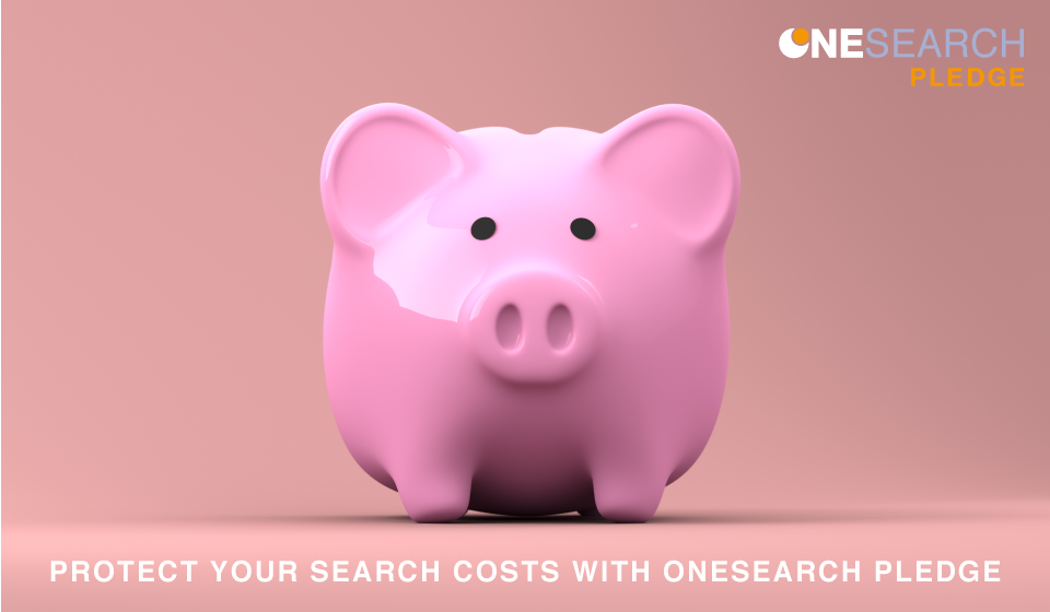 Protect your search costs with OneSearch Pledge header image