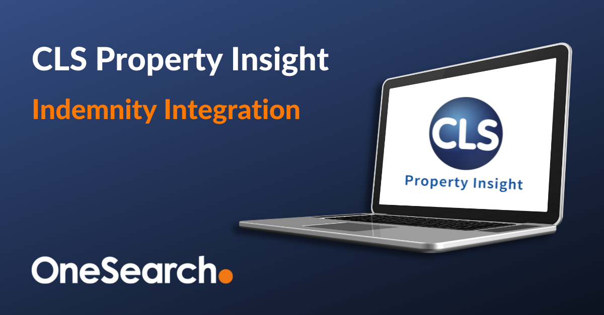 OneSearch expand offering with CLS Property Insight indemnity integration header image